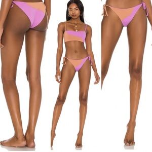 NEW L*Space Dani Classic Bikini Bottoms Size XL Revolve Brown Purple Swirl Boho